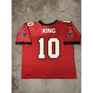 Vintage Mens Jersey Tampa Bay Buccaneers‎ Red King #10 NFL Adidas, Size XL